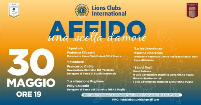 Locandina evento affido una scelta d'amore