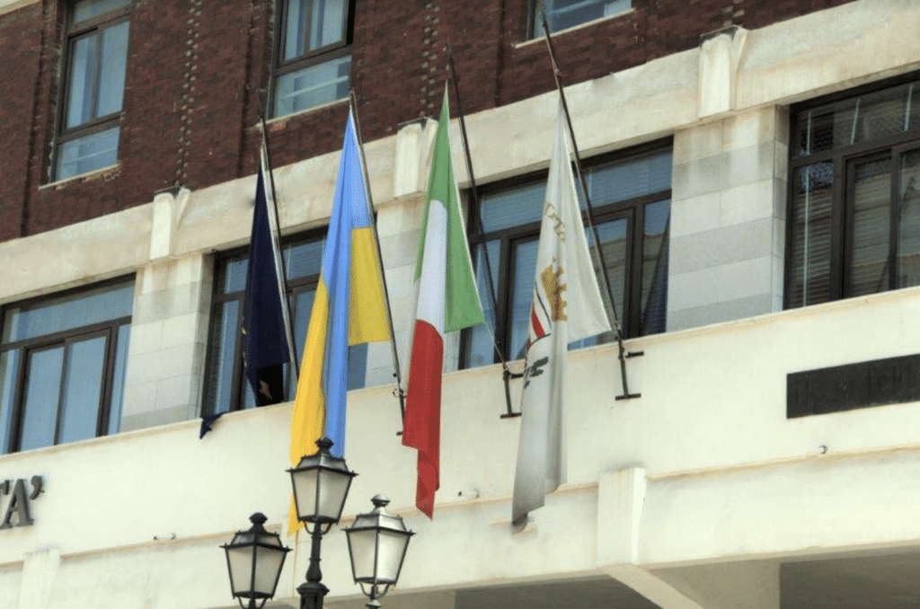 Foto della bandiera ucraina Barletta