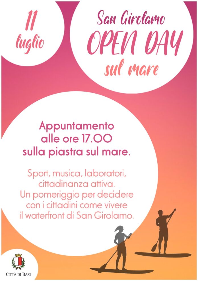 Locandina dell'open day a Bari