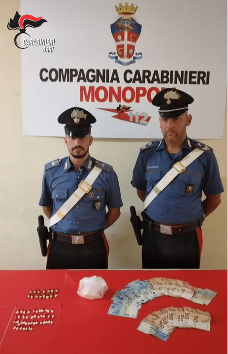Il sequestro di cocaina Polignano a Mare (1)