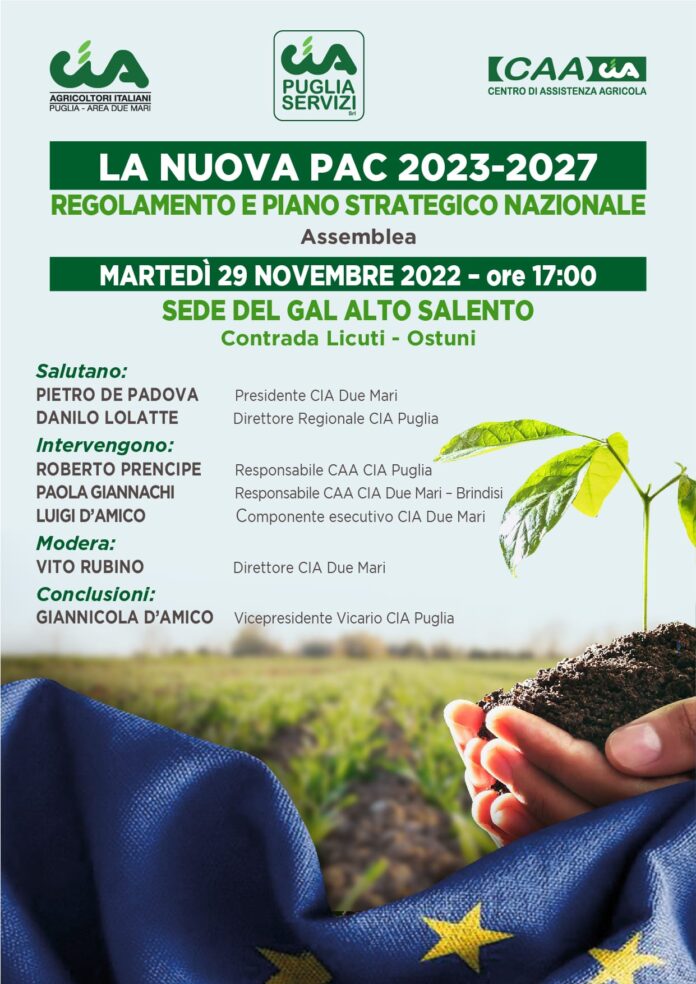 Locandina dell'evento La nuova PAC 2023-2027- Regolamento e Piano Strategico Nazionale