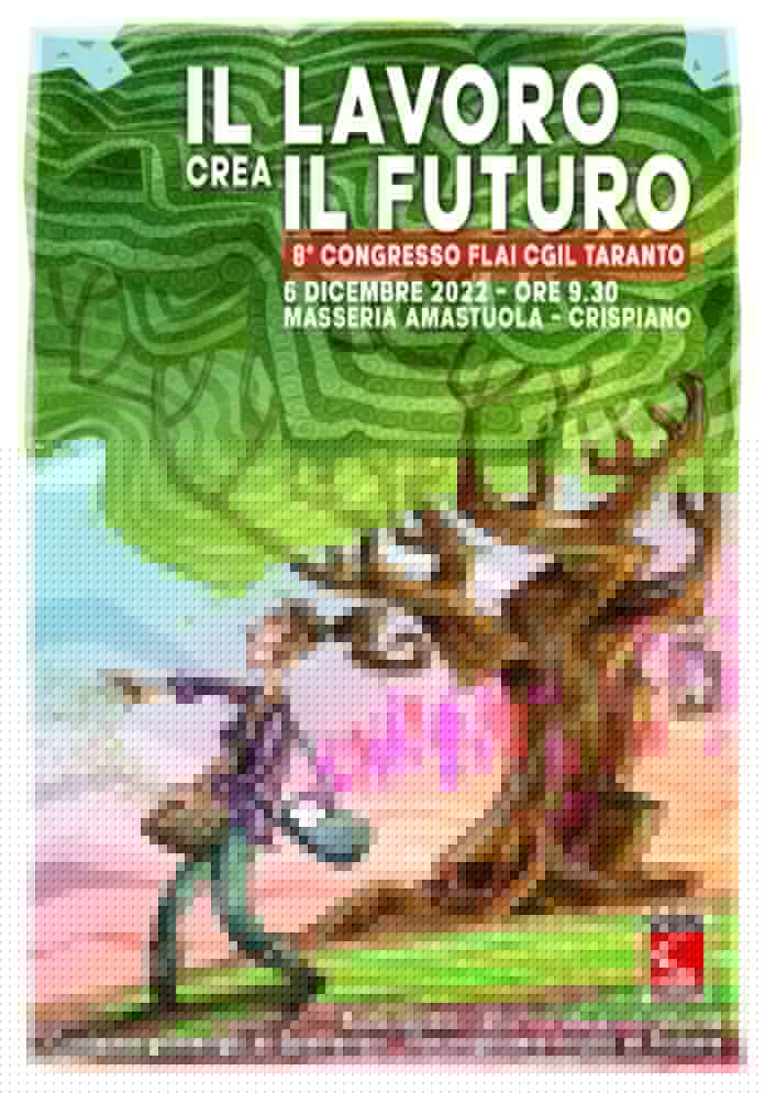 Locandina dell'evento il lavoro crea il futuro
