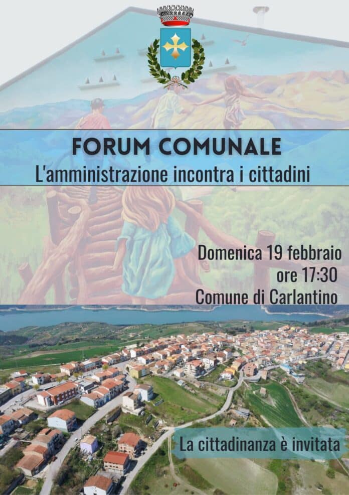 Locandina dell'evento Forum Comunale