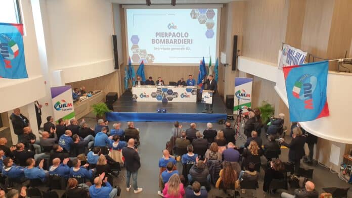 Foto dell'assemblea dei delegati della Uilm