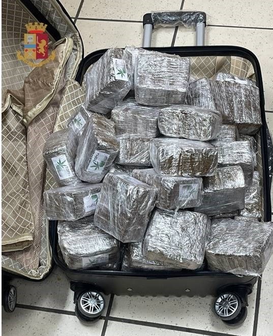 Foto della droga nel trolley