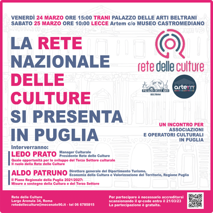 Locandina dell'evento presentazione Rete delle Culture