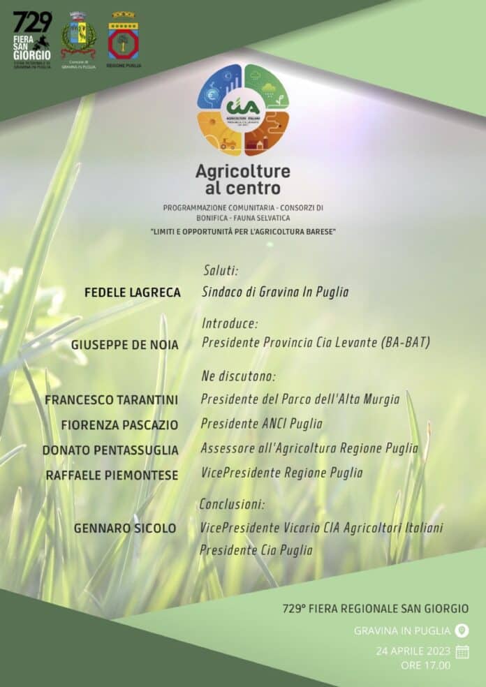 Locandina dell'evento agricoltura al centro