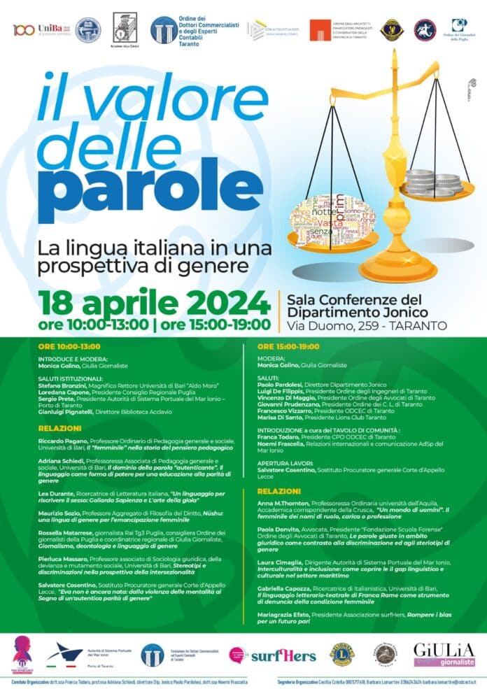 Locandina dell'evento Il valore delle parole