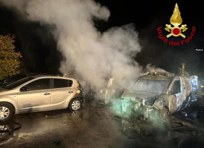 Foto dell'incendio